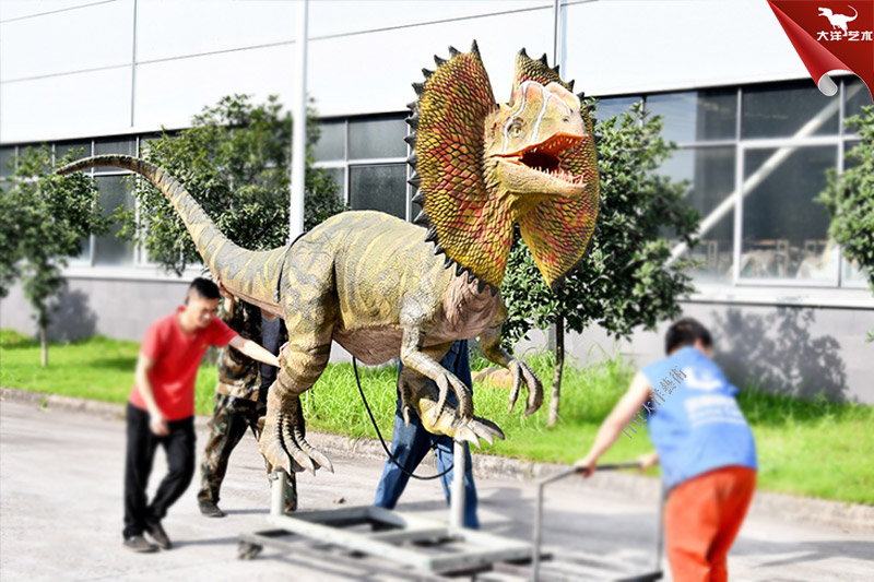 仿真雙冠龍，恐龍公園大型恐龍模型