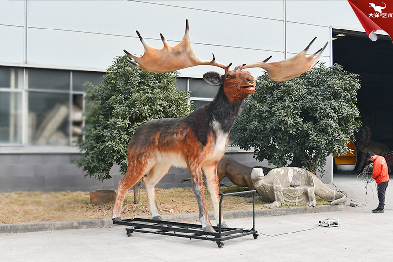 愛爾蘭大角鹿 1:1手工制作仿真動物模型